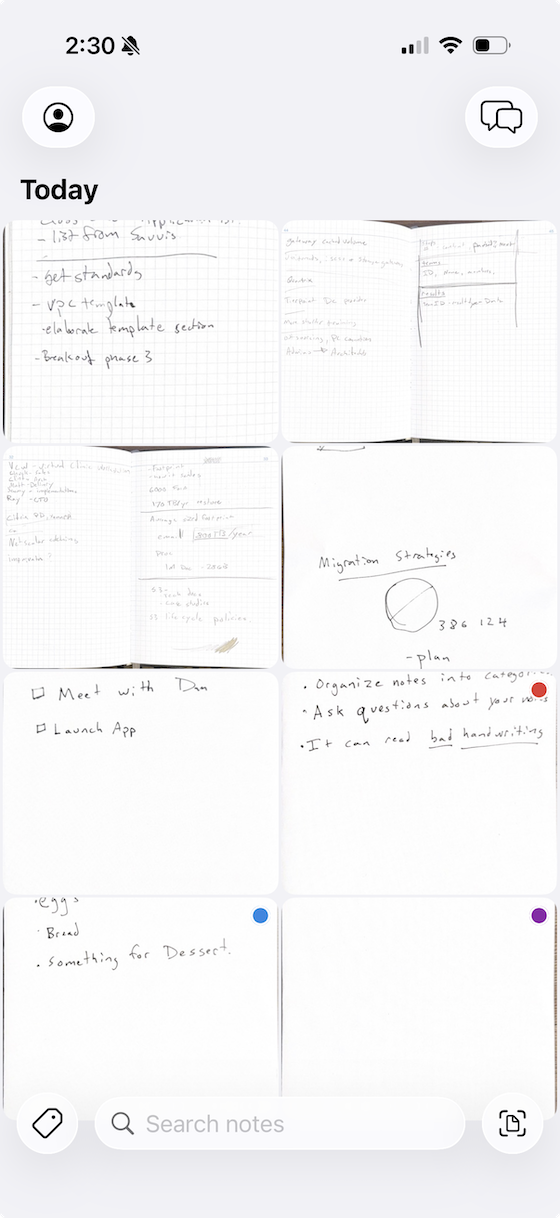 Scrawl Scan app interface